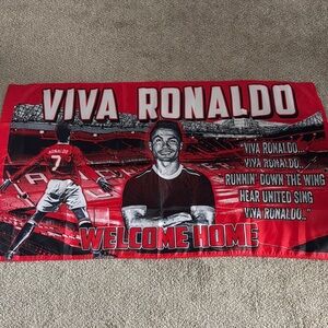 Cristiano Ronaldo Man United Flag